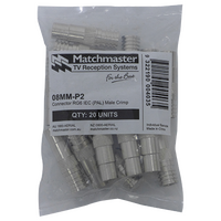 RG6 IEC (PAL) Male Crimp Connector (20 Pack)