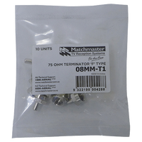 'F' Type 75 Ohm Terminator (10 Pack)