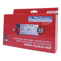 Masthead Amplifier UHF Super Low Noise 25dB with 4G/5G Filter and Power Supply