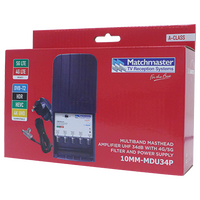 Multiband Masthead Amplifier UHF 34dB with 4G/5G Filter and Power Supply