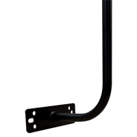 1.84m Curved Fascia Mount (200mm Protrusion) - Stainless Steel with Matt Black Powder Coating