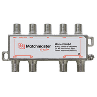 8 Way ‘F’ Type Splitter 5-2400MHz DC All Ports Power Pass (Bag)