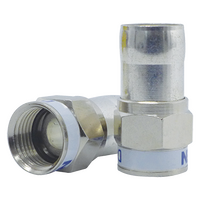 Double Bubble® Connector for RG6 Foxtel Approved Quad and Tri-Shield Cables (50 Pack)