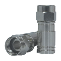 RG6 'F' Male Compression STD Connector for Foxtel Approved Quad and Tri-shield Cables (50 Pack)