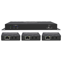 55m 1080p 3 Way Standard Speed HDMI® Extender Splitter Over Cat 5e/6 with HDMI® Loop Out, IR and PoC