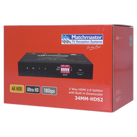 2 Way 4K High Speed HDMI® Splitter 18Gbps with Built-in Downscaler