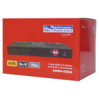 4 Way 4K High Speed HDMI® Splitter with Built-in Downscaler