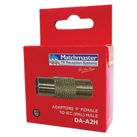 'F' Female to IEC (PAL) Male Adaptor (10 Pack)