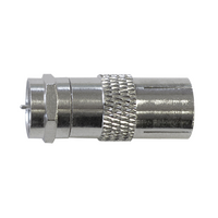 'F' Male to IEC (PAL) Female Adaptor (10 pack)