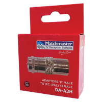 'F' Male to IEC (PAL) Female Adaptor (10 pack)