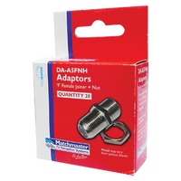 'F' Female to 'F' Female Adaptor with Nuts and Washers (20 Pack)