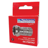 RG59 ‘F’ Type Twist On Connector (2 Pack)