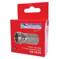 RG6 'F' Type Twist On Connector (20 Pack)