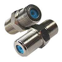 'F' Female to 'F' Female 3GHz Adaptor (2 Pack)