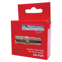 RG6 IEC (PAL) Male Crimp Connector (10 Pack)