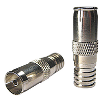 RG6 IEC (PAL) Female Crimp Connector (10 Pack)