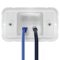 Recessed 4 Way DigiPORT® Wall Plate with Three Blank Inserts