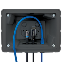 Recessed Wall Point with Built-in Cable Management System (Black)