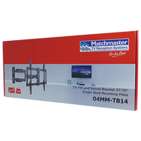 37-70" 35kg Single Stud Mounting Plate with Tilt and Swivel TV Bracket