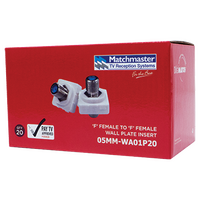 'F' Female to 'F' Female 3GHz Wall Plate Insert (20 Pack)