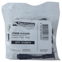 HDMI® Insert to HDMI® Female Short Cable (10 Pack)