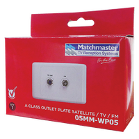 Satellite/TV Outlet Plate with FM Power Pass