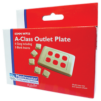 6 Way Outlet Plate including 5 Blank Inserts
