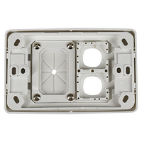 2 Way Outlet Plate with Cable Management including 2 Blank Inserts