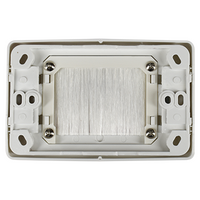 Bull Nose Outlet Plate with Brush Cover