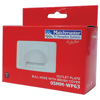 Bull Nose Outlet Plate with Brush Cover