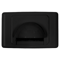 Outlet Plate Bull Nose with Brush Cover (Black)