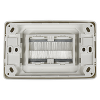 Outlet Plate with Brush Cover