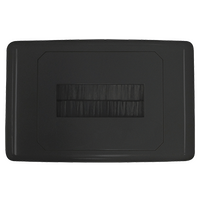 Outlet Plate with Brush Cover (Black)