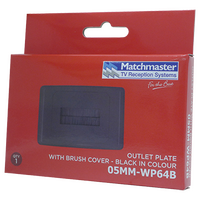Outlet Plate with Brush Cover (Black)