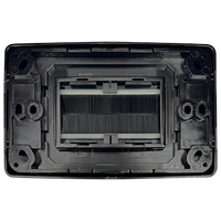 Outlet Plate with Brush Cover (Black)