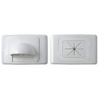 Large Bullnose Outlet Plate (White) (20 Pack)