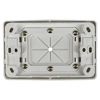 Large Bullnose Outlet Plate (White) (20 Pack)