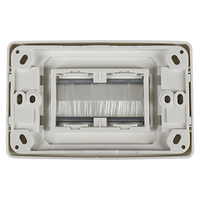 Outlet Plate with Brush Cover (20 Pack)