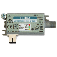 TERRA Fibre Mini Receiver (SCA) 70dBµV Output 10-20V DC Powering