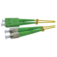 1m FC Angled to SC Angled Duplex OS2 Patch Cord