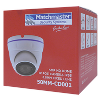 5MP HD Dome IP PoE Camera IP65 3.6mm Fixed Lens