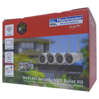 Wi-Fi Security 8CH NVR Kit with 2TB HDD, 4x 2MP Bullet