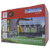 Wi-Fi Security 8CH NVR Kit with 2TB HDD, 4x 2MP Dome
