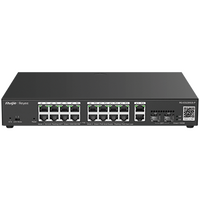 20 Port Gigabit Managed Network Switch (16 PoE+ Ports, 2 RJ45 GbE Ports plus 2 SFP)