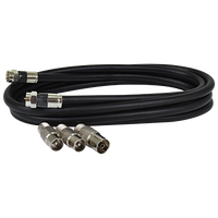 2m RG59 Quad-shield Flylead with Adaptors