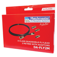 2m RG59 Quad-shield Flylead with Adaptors