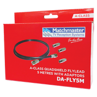 5m RG59 Quad-shield Flylead with Adaptors