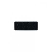 Puma - 4 Gang Fixed Power Point Double Pole 10A  Black x15 - PUBIG4BK