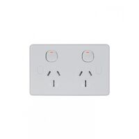 Puma -u00a0Power Point Double Pole Switched 2 Gang, 15A 250V~, Shuttered, Vandal Proof  x10 - PUPP152GVP
