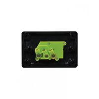 Pumau00a0Power Point Switched 1 Gang, 10A 250V~, with Lighting Pin  Black x10 - PUPP1GLBK